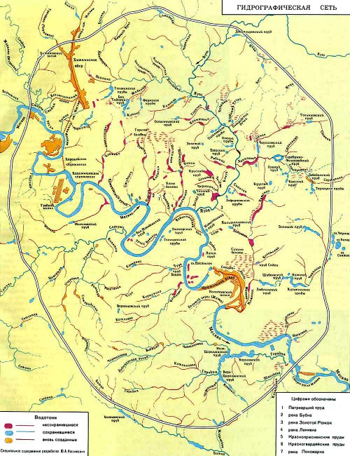 карта рек Москвы